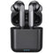 Wireless Bluetooth 5.1 Earbuds, Noise Cancelling, Deep Bass, Waterproof, with Type-C Charging Case & Built-in Mic for iPhone & Android - Black